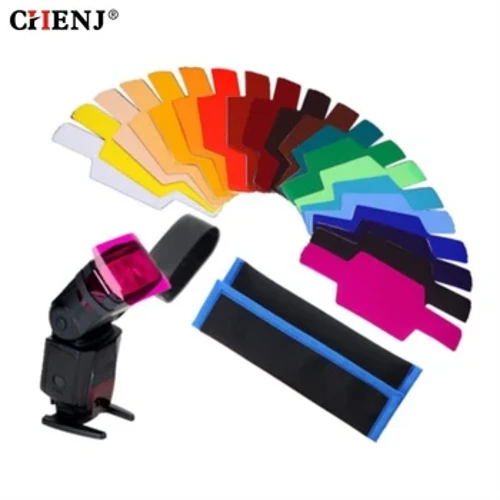 20ks Flash Speedlite Color Gels Filtry pro fotoaparát Canon Fotografické gely Filtr Flash Speedlite Speedlight