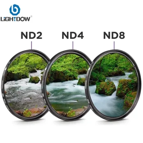Lightdow 3 in 1 Lionsa Scagaire Kit Set ND2 ND4 ND8 49mm 52mm 55mm 58mm 62mm 67mm 72mm 77mm do Nikon Sony Pentax Canon Camera