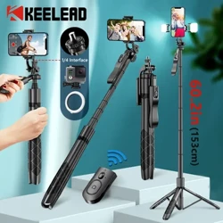 Trépied perche à Selfie sans fil L16, 1530mm, monopode pliable pour caméras d'action Gopro, Smartphones, équilibre stable, prise de vue en direct