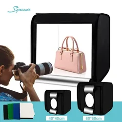Neit Heem Photo Studio Box 40cm / 60cm Led Lightroom Dimming Klappt Softbox Liichtzelt Mat 4 Faarwen Kuliss Fir Produkt