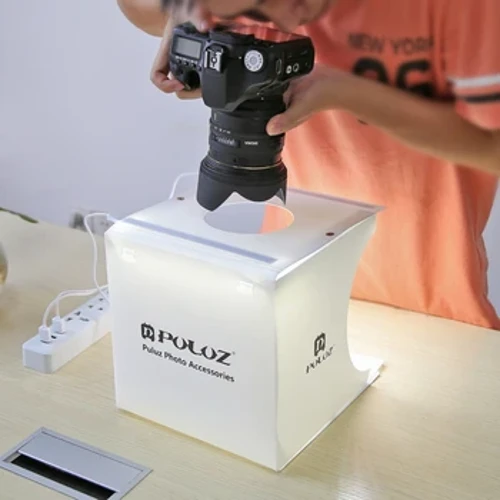 Mini LED Taşınabilir Katlanabilir ışık kutusu Işık Odası Fotoğraf Stüdyosu Fotoğraf Kutusu Fotoğraf stüdyo ışığı Çadır Zemin Ile