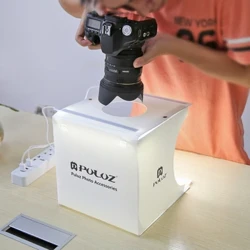 Mini LED Taşınabilir Katlanabilir ışık kutusu Işık Odası Fotoğraf Stüdyosu Fotoğraf Kutusu Fotoğraf stüdyo ışığı Çadır Zemin Ile