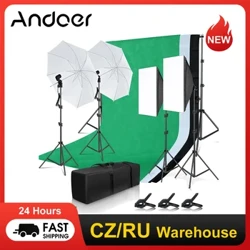 I-Andoer Photo Studio Setha Ikhithi Elula Yezithombe I-Softbox Lighting Isethelwe uMkhiqizo wokuma ngobude beSitudiyo Isithombe Irekhodi Levidiyo Esakazwa bukhoma