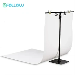 ʻO BFOLLOW T Shape Background Kū me ka PVC Backdrop Kit no ka huahana kiʻi kiʻi papa kiʻi paʻi kiʻi kiʻi hoʻonohonoho Studio.