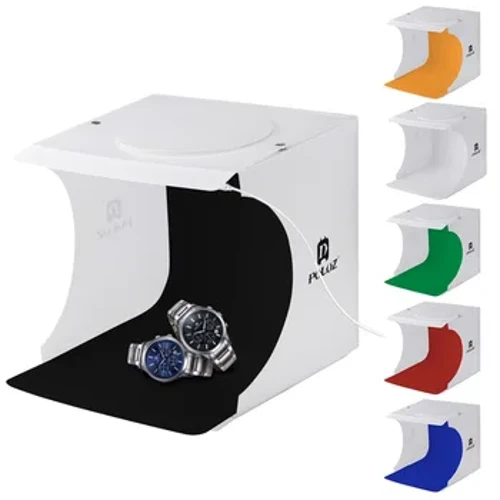 Mini 8'' Studio ya Upigaji picha ya USB LED inayobebeka ya Softbox Tent Lightbox w/ Mandhari kwa Picha ya DSLR ya Kamera ya Simu mahiri
