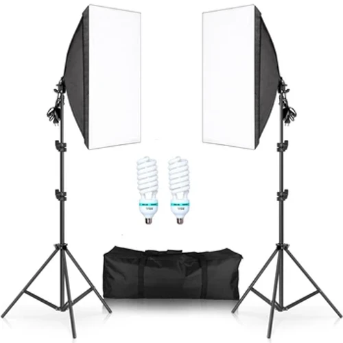 Photography Softbox Lighting Kit 50x70CM 45/70/135w LED Lamp Professional Continuous Light System Equipment for Photo Studio