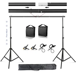 Baggrundsstativ Fotografi Fotostudie Baggrundssæt Baggrunde Chromakey Green Screen Frame Support System Justerbart stativ