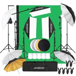 I-Andoer Softbox Light Kit Studio Photography Kit ene-Softbox Light Stand ye-Portrai Product Wedding Photography Ukusakaza bukhoma