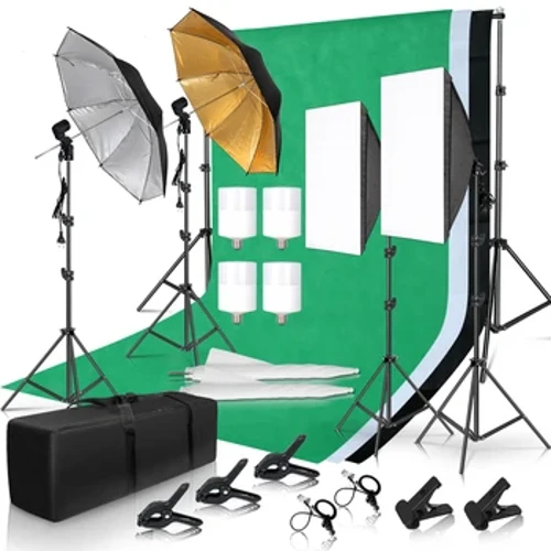 ʻO ka pahu kukui paʻi kiʻi 2x3M kiʻi kāʻei kua hoʻoheheʻe ʻia ʻo Umbrella Softbox Light Stand no ke kiʻi paʻi kiʻi.