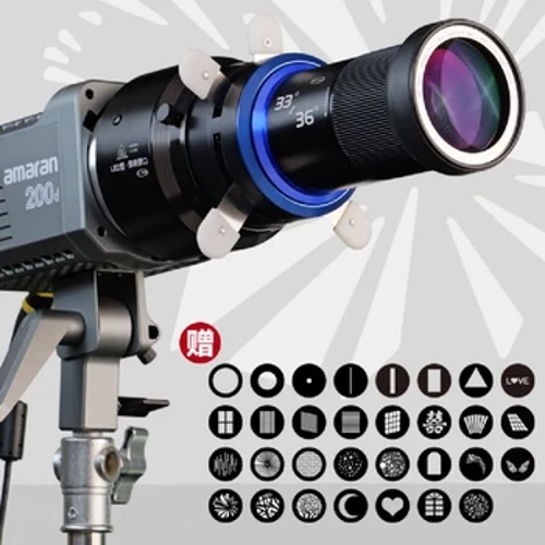 Bowens Mount Focalize Conical Snoots Optical Focusing Projection Art Fa'apitoa Fa'aauga Fa'apitoa Pusa Uila mo Ata Studio mea fa'aoga.