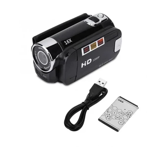 Camcorder Físe 720P Iomlán HD 16MP dv Camthaifeadán Ceamara Físe Digiteach 270 Céim Scáileán Rothlaithe 16X Súmáil Súmáil Oíche