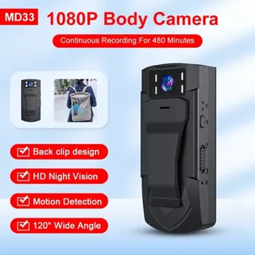 Ikhamera Encane 1080P Isiqophi Sevidiyo Ikhamera Encane ye-HD Night Vision Aerial Ezemidlalo I-Smart DV Voice Body Cam