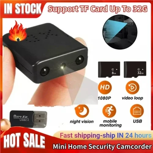 Mini Bảo Mẫu Camera 1920x1080P An Ninh Gia Đình Máy Quay Hồng Ngoại Quan Sát Ban Đêm Phát Hiện Chuyển Động Micro Cam Không Dây Đầu Ghi Hình HD