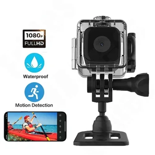 Camera Gweithredu Mini 1080P Ultra HD Chwaraeon gwrth-ddŵr 30M Cam Recordio Fideo Awyr Agored Camcorders Plymio am Camerâu Cartref Smart 2MP