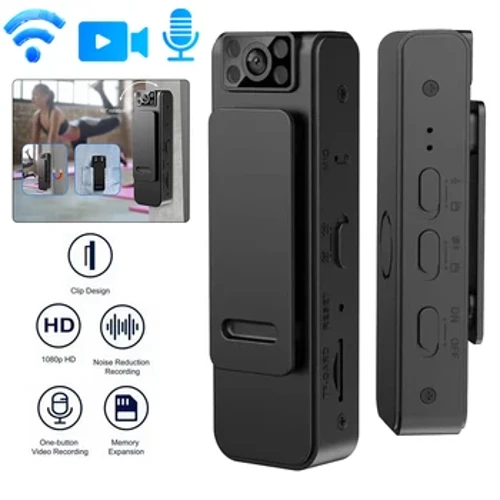 Ceamara Mini Hotspot Wifi Ceamara Ordóg Inaistrithe Taifeadán Físeáin Digiteach Ceamara Coirp Fís Oíche Infridhearg DVR Camcorder Miniature