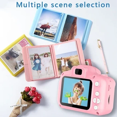 Dễ Thương Cho Trẻ Em Camera 2 Inch Màn Hình Hiển Thị Màu Trẻ Em Đồ Chơi Giáo Dục Trẻ Em Quà Tặng Sinh Nhật Cho Bé Máy Ảnh Kỹ Thuật Số Máy Quay 1080P kèm Quà Tặng