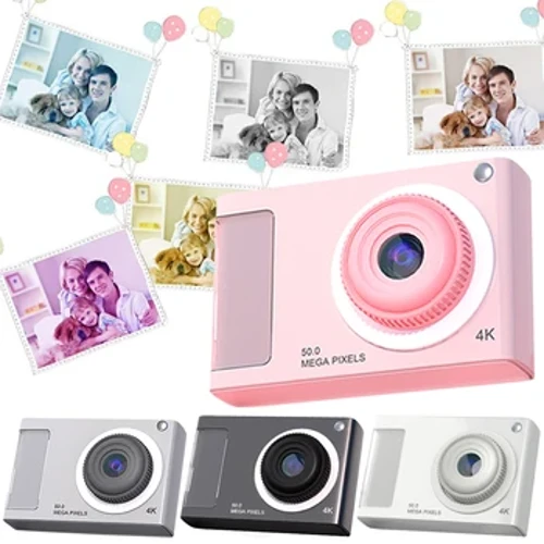 48MP HD Máy Ảnh Kỹ Thuật Số Mini 2.88in IPS HD Màn Hình Zoom Kỹ Thuật Số 4x Trẻ Em Camera Chống Rung Máy Quay Video 4K với Ánh Sáng Lấp Đầy
