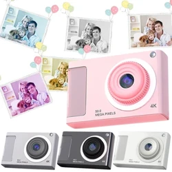 48MP HD Máy Ảnh Kỹ Thuật Số Mini 2.88in IPS HD Màn Hình Zoom Kỹ Thuật Số 4x Trẻ Em Camera Chống Rung Máy Quay Video 4K với Ánh Sáng Lấp Đầy