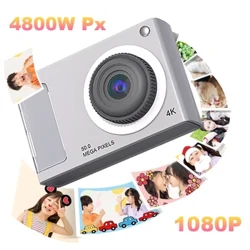 CCD Camera HD 1080P 48MP 4X Zoom Kids Camera Digidol Pwynt Digidol Lens Deuol a Camera Saethu Gwrth Ysgwyd i Fechgyn Merched Plant