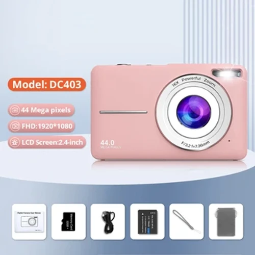Ceamara Digiteach HD 44MP 1080P FHD Ceamara Grianghrafadóireacht Video Camcorder 16X Zoom Inaistrithe Vlogging Ceamara do Pháistí do Thosaitheoirí Fásta