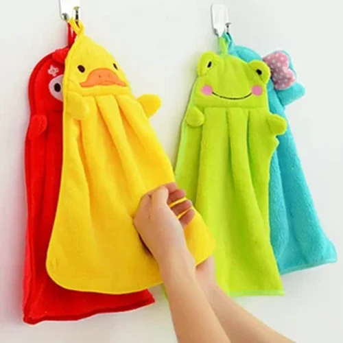 Kartun Lucu Anak Microfiber Handuk Kering Tangan untuk Anak-anak Lembut Kain Mewah Penyerap Gantung Handuk Dapur Kamar Mandi Mandi Lap