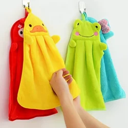 Schéi Cartoon Kanner Mikrofiber Handdrock Handduch Fir Kanner Soft Plüsch Stoff Absorbent Hang Handduch Kichen Buedzëmmer Bad Wësch