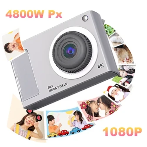 Petite caméra compacte HD 1080P 48MP, double objectif numérique, prise en charge de la carte 32 go, caméra Vlogging pour étudiants et adolescents