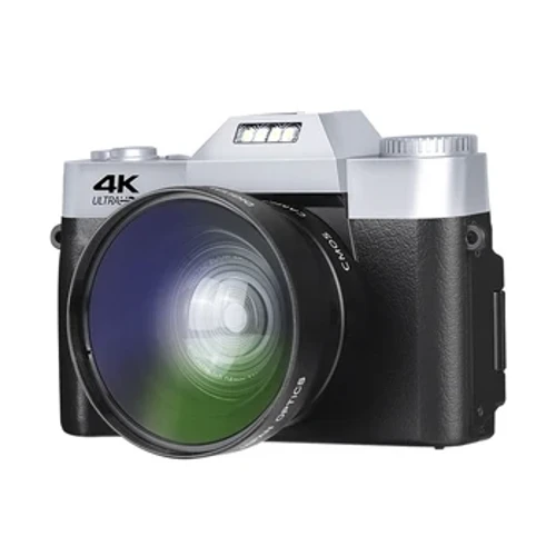 Ikhamera yakudala ye-4K HD Digital Camera Vlogging eno-3.0 inch 180° Flip Screen WiFi Digital Camcorder YouTube with Wide-Angle Lens