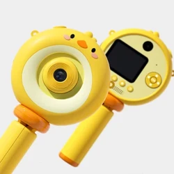 Lucu Anak-anak Kartun Kamera Digital dengan Tripod Mikro Mainan Lanyard Anak Selfie Portabel Balita Video Hadiah Liburan untuk Anak Laki-laki