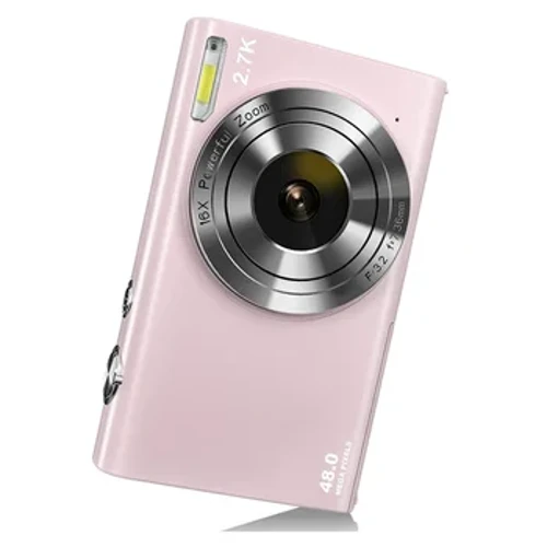 Digital Camera na may Auto Focus, 2.7K 48MP Vlogging Camera na may 2.8 Inch na Malaking Screen na Naka-istilong Camera para sa Teens-Pink