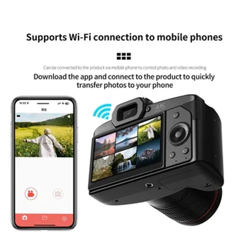 WiFi Camera Portable 4K Ultra High Definition Camera 16X Digital Zoom Camera IR Night Vision Camera na May Filling Light Recording