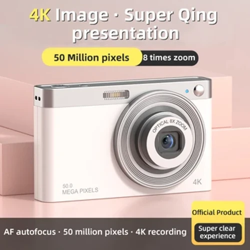 4K Ultra-High Definition Digital Camera 50 Megapixel 2.88-inch IPS Screen 8x Optical Zoom Telescopic Lens Entry-Ievel Camera