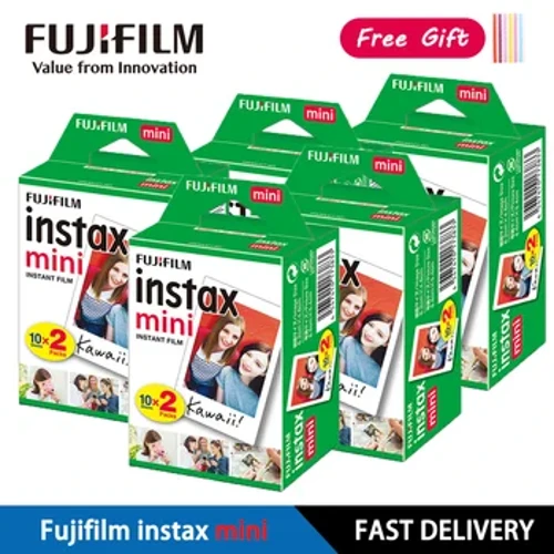 10/20/40/80/200 Pepa Fujifilm instax Mini 11 12 9 7+ 90 3 ʻīniha Keʻokeʻo Kiʻiʻoniʻoni no ka pahu paʻi liʻiliʻi hikiwawe 25 50s 90 Pepa Kiʻi