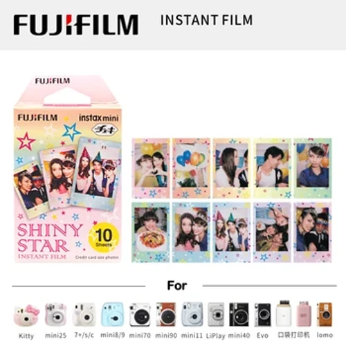 10 arkkia Fujifilm Instax Mini 12 11 8 9 Film Stained Stars Fuji Instant Photo Paper 70 7s 50s Share SP-1 Camera Color Paper