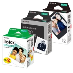 Fujifilm Instax Square White Edge Black Films Photo Paper (10-50 pcs) for Instax SQ10 SQ6 Instant Camera Share SP-3 Printer