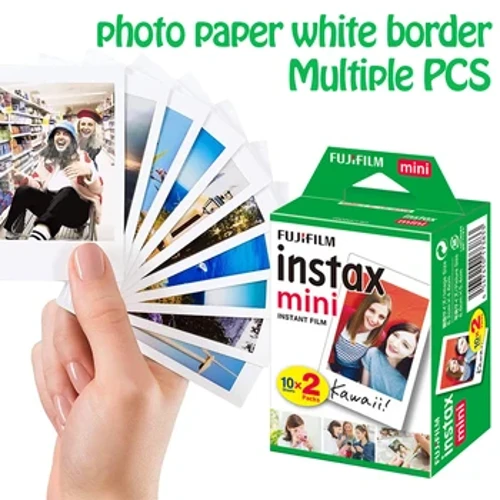 Mini Film Argazki Papera 8 7s 25 50s 9 90 Kamera Sp-2 Argazki Papera 11 3 hazbeteko White Edge Filmak Fuji Instant Film Kameretarako Instax