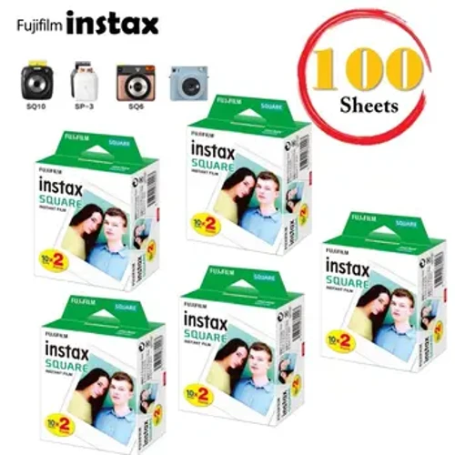Fujifilm Instax Square White Edge  Films Photo Paper 10-100 sheets for Instax SQ10 SQ6 SQ20 Instant Camera Share SP-3 Printer