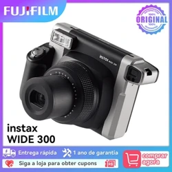 I-Fujifilm Instax Wide 300 Ikhamera Esheshayo Emnyama 5 Intshi Yesithombe Iphepha Elimhlophe Umphetho Wefilimu Ikhamera 100% Yekhamera Yesithombe Yangempela