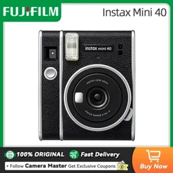 Máy Ảnh Lấy Ngay Fujifilm Instax Mini 40 Đen + 20 Tờ Instax Trắng Phim Quà Tặng Máy Ảnh