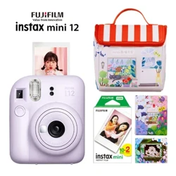 Γνήσια Fuji Instax Mini 12 Camera Fujifilm Instant Film Camera Origin Ροζ/Μπλε/Πράσινο/Λευκό/Μωβ με Instax Mini Film