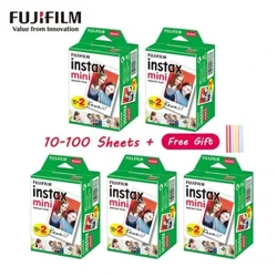 10/20/40/50/100/200 Tờ Fujifilm Instax Mini 11 12 9 7 + 90 3 Inch Viền Trắng Phim tức Thì Máy Ảnh Mini 25 Giấy In Ảnh Fuji