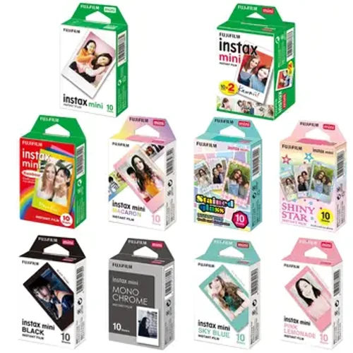 Nytt 10-20 ark Fujifilm Instax Mini Film Instant Black Frame Macaron Rainbow Fotopapir for Mini 11 9 8 7s 70 25 50 90 SP-2