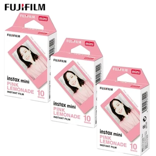 10/20/30Sheets Fujifilm Pink Lemonade Instax Mini Film Photo Paper Para sa Fuji Mini 11 12 8 9 7s 26 70 90 Instant Camera SP-1 EVO