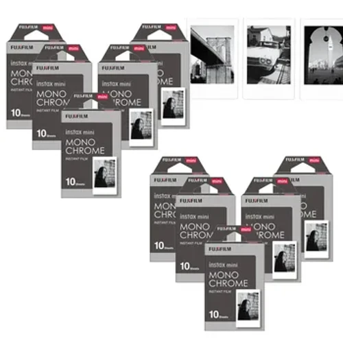 10-100 ark Fuji Fujifilm instax Mini 11 9 Films 3 Tommer Mono Chrome Film til Instant Camera Mini 8 9 11 7s 7c 25 Fotopapir