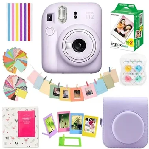 Fujifilm Instax Mini 12 11 Caméra instantanée avec 20 feuilles Mini Film Paper Paper Camera Slemper Sac Accessoires