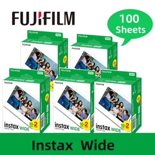 10-100 Amashidi Fujifilm Fuji Instax Instant 5 Intshi Ebanzi Ifilimu Emhlophe Yekhamera Esheshayo ye-Fuji 300/200/210/100/500AF Iphepha Lesithombe