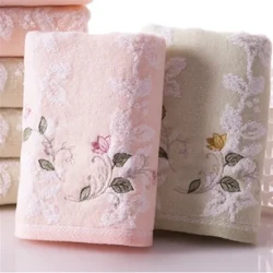 68x34cm Héich Qualitéit Kotteng Handduch Brodert Männer a Fraen Handduch Hotel Handduch Erwuessener Soft Absorbent Haushaltswäsch Handduch