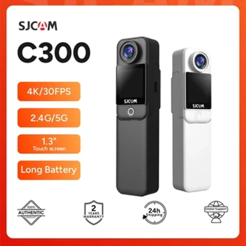 Кішэнная экшн-камера SJCAM C300 4K FHD з працяглым часам аўтаномнай працы Відэа 30M Воданепранікальная камера 5G WiFi Спартыўная экшн-камера