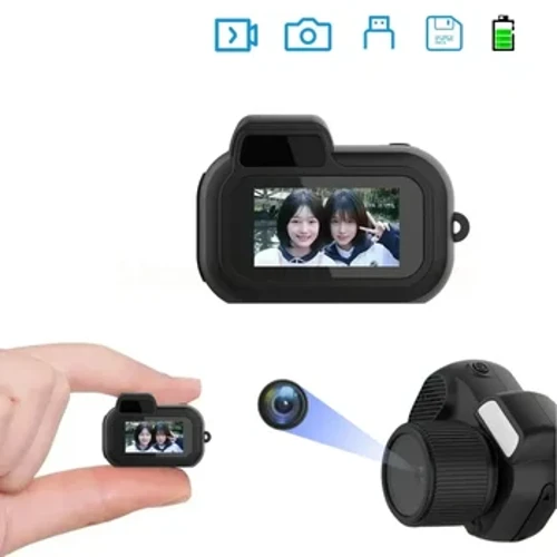 Mini kamera s obrazovkou Vnútorný Dom Vonkajší Šport HD 1080p Prenosný Vintage Veľmi malá videokamera Videorekordér Podpora TF karty