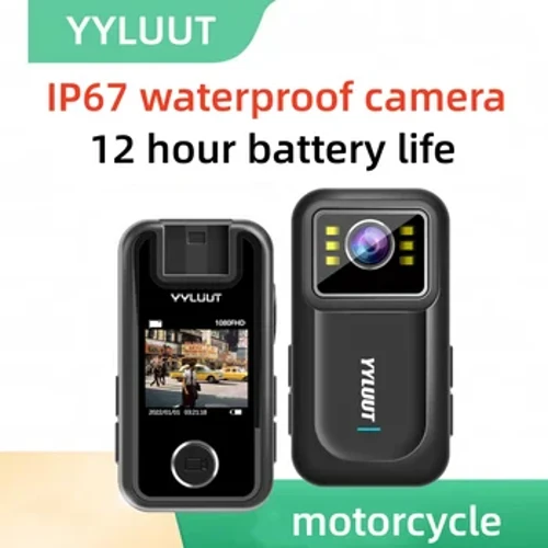 Cameră Full HD 1080P pentru cască de motocicletă pentru bicicletă, unghi larg de 150° IP67, cameră de acțiune rezistentă la apă, camera de corp portabilă